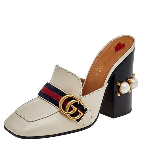 Gucci Peyton Web Accent Mules 